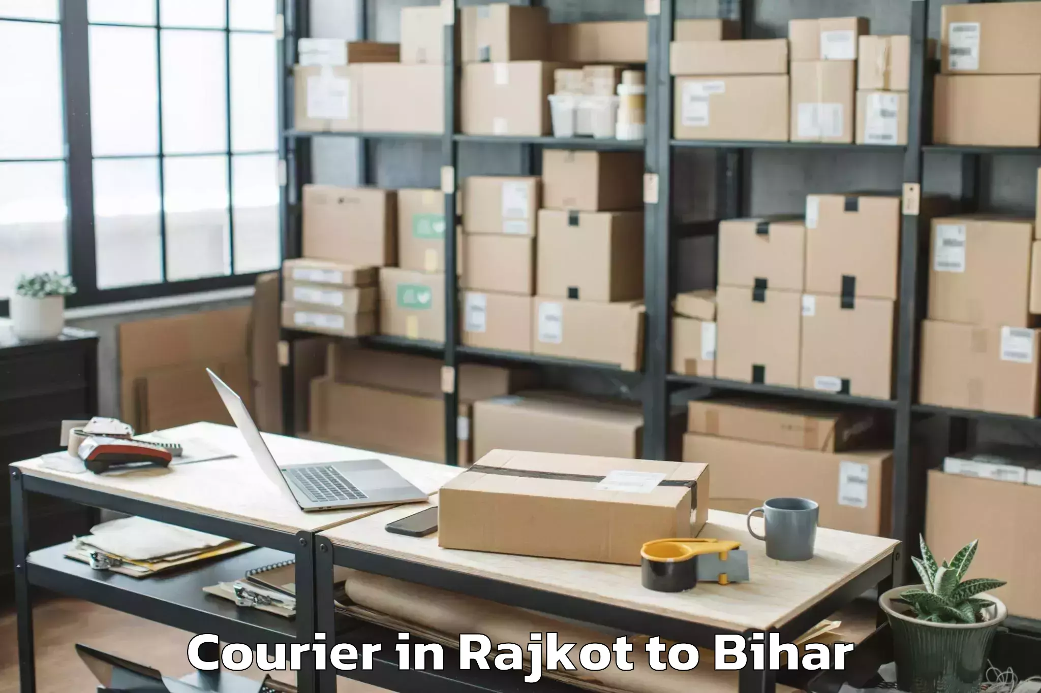 Professional Rajkot to Akbar Pur Barari Courier